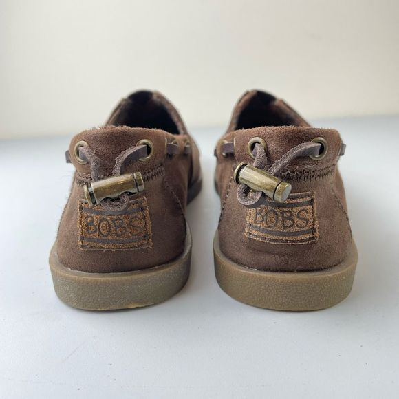 BOBS from Skechers Chill Luxe Womens 6.5 Brown Faux Leather Slip On Shoes - Picture 4 of 9